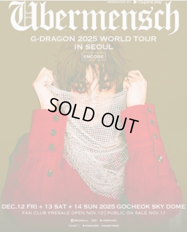 画像1: G-DRAGON 2025 WORLD TOUR ［Übermensch］ IN KOREA: ENCORE