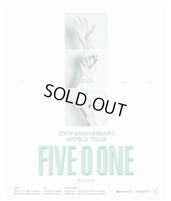 画像1: 2026 FIVE O ONE : 20th Anniversary World Tour ENCORE In Seoul 